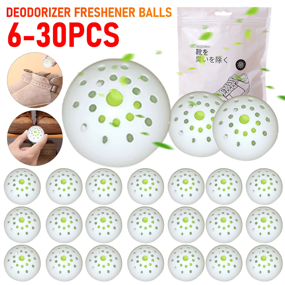 6PCS/Pack Deodorizer Freshener Balls Sneaker Perfume Ball Long Lasting Neutralizing Odor Deodorize Balls For Shoe Gym Bag Locker