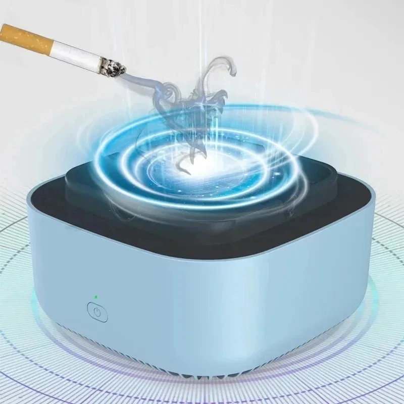 ZAIXIAO Cenicero multiusos con función de purificador de aire para filtrar el humo de segunda mano de los cigarrillos, elimina el olor, accesorios