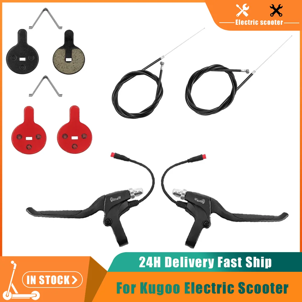 Electric Scooter Brake Handles Brake System Kit For KUGOO G2 Pro Hydraulic Disc Brake Pad / 130cm/185cm Brake Cables Accessories