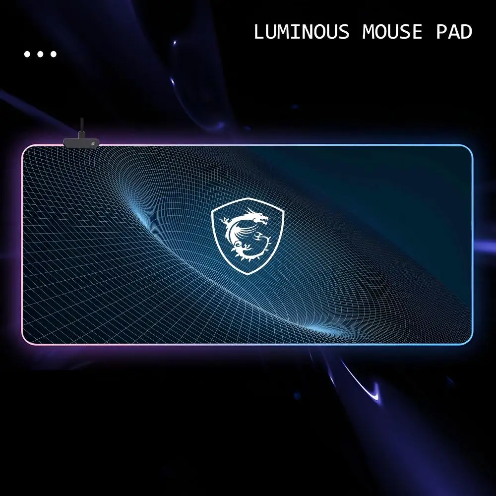 M-MSI Mouse Pad Mousepad Rgb  Mouse keyboard Pad Gaming Backlight Pc Accessories Gamer Keyboard Backlit Mat Desk Protector Mats Xxl Large Anime