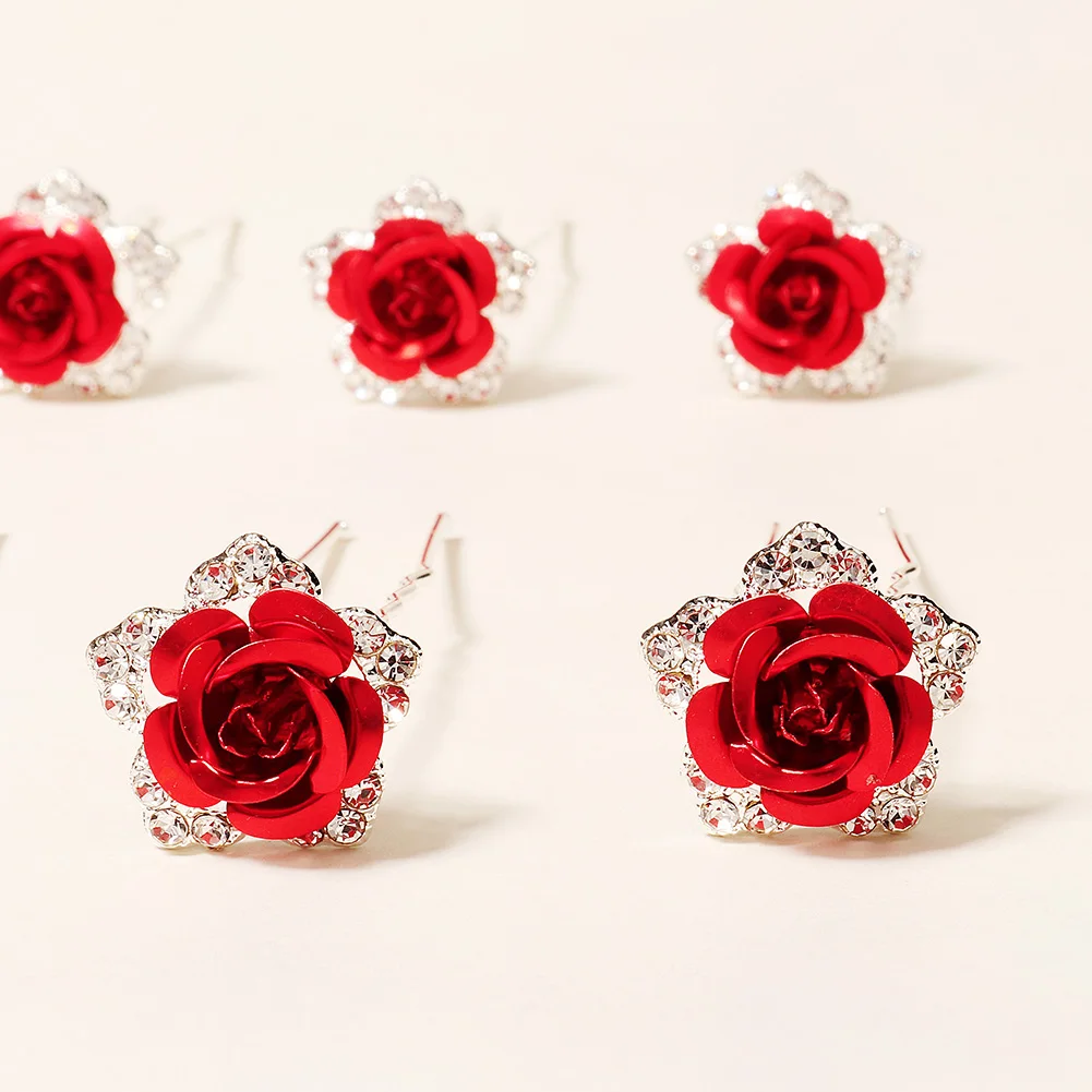Frauen Blume Haarnadel Stick Hochzeit Braut Kristall Perle Haarnadel U Förmigen Haar Clip Barrettes Haar Zubehör Großhandel – Detail 36