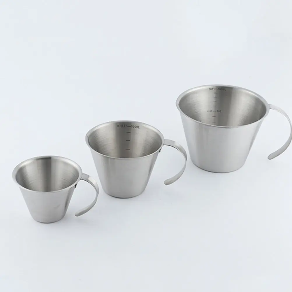 

1Pcs Stainless Steel Measuring Cup 500Ml Precise Graduated Scale for Baking Cooking Milk Tea Bar Restaurant Home Use