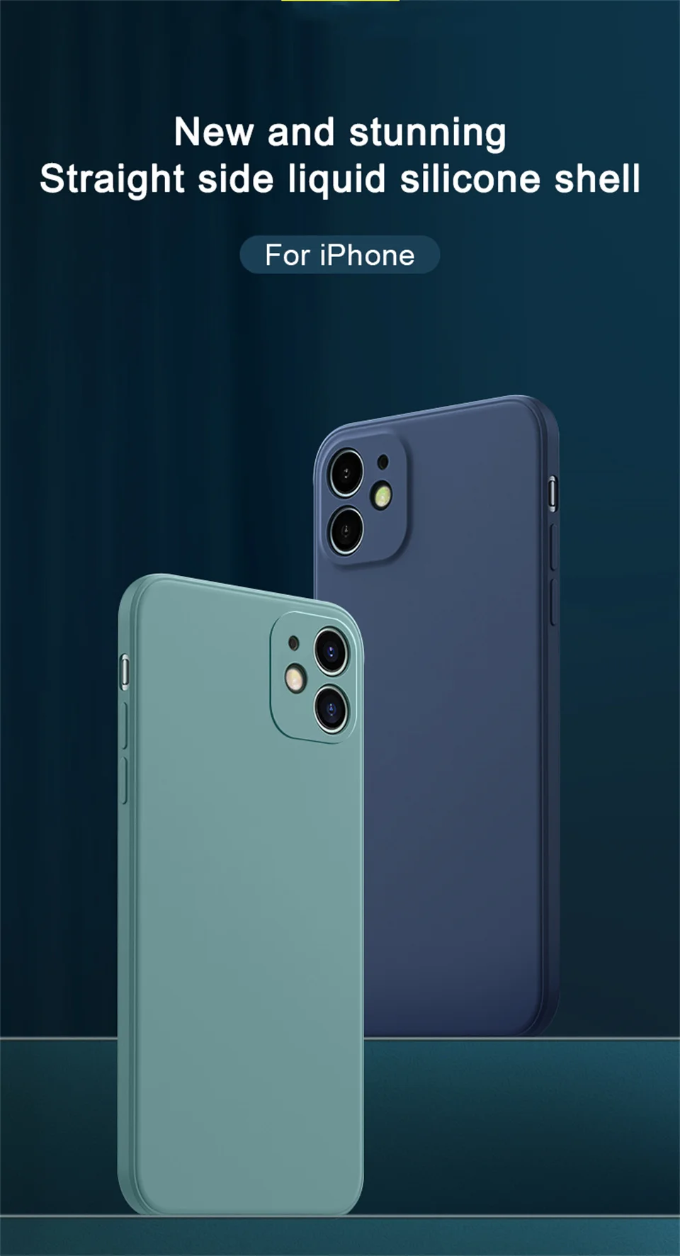 Luxuriöse, stoßfeste Hülle aus flüssigem Silikon für iPhone 17, 11, 12, 13, 14, 15 Pro Max, 7, 8, 15 Plus X XS XR Max, Mini-Rückseite, weiche Abdeckung – Detail 14
