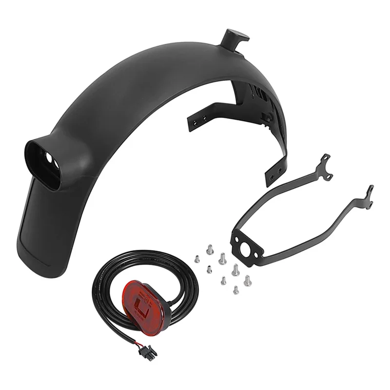 

ABLB-For Xiaomi Electric Scooter 4 Ultra Aluminum Alloy Rear Fender Accessories Mudguard Tail Light Brake Light Set