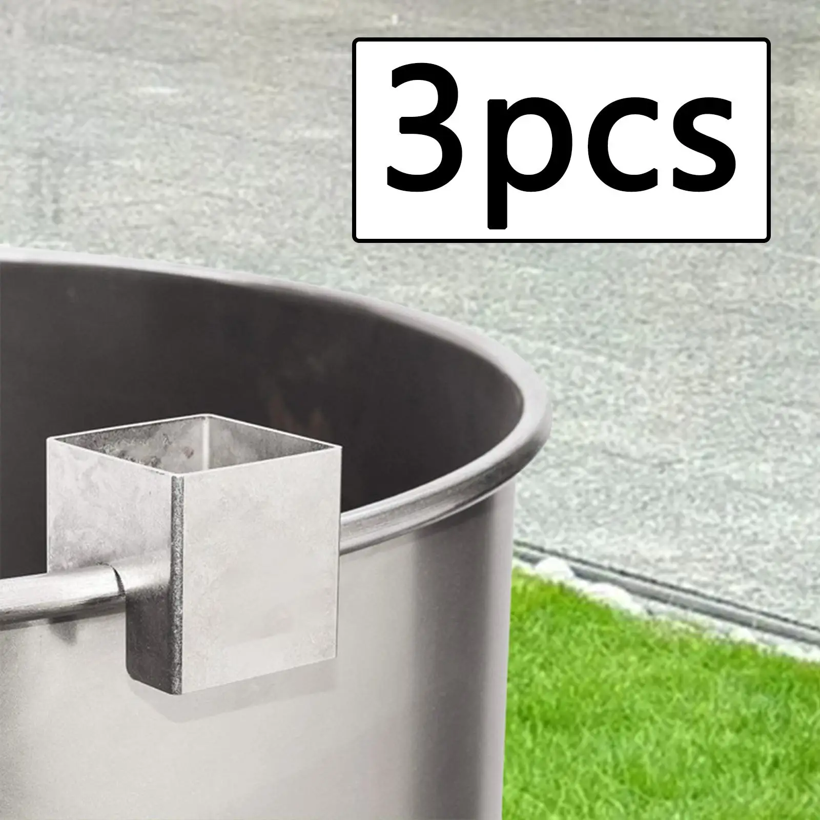 3 Pieces Universal Fire Plates Spacers, Sturdy Portable Stable Stainless Steel Spacer for Grill Plate,Backyard, Garden Patio