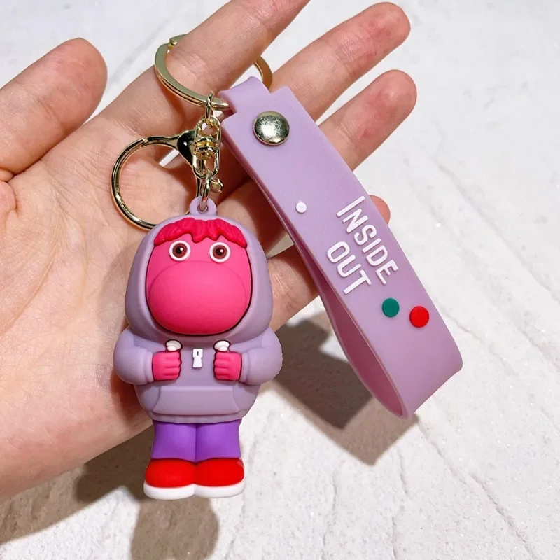 Disney Inside Out 2 Keychain Kawaii Figure Joy Sadness Doll Children's Toys Pendant Couple Bag Accessories Hanging Kids Gifts