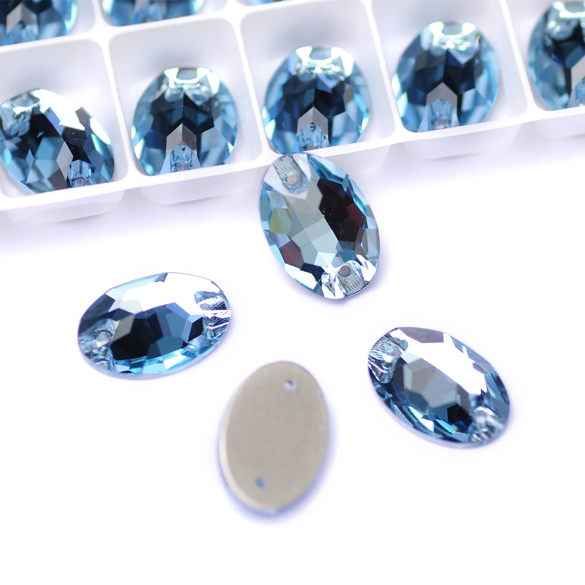 YANRUO 3210 Ovale Aufnähsteine Glas-Strasssteine AAAAA-Qualität Näh-Strass für Strass-Applikationen auf Kleidern und Kleidungsstücken – Detail 9