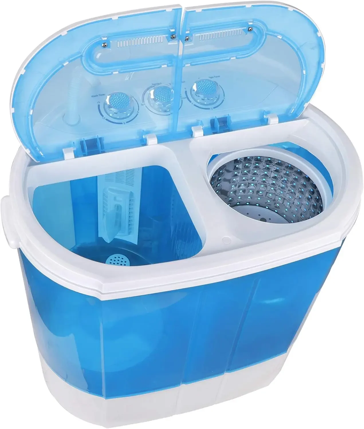 Portable Washer Compact Twin Tub 9.9 LB Mini Top Load Washing Machine Washer/Spinner w/ 6.57 FT Inlet Hose