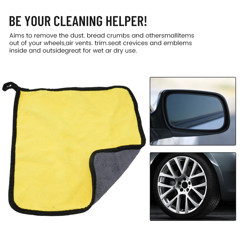 Car Towel Cleaning Tools Breathable Cloth Drying Home Microfiber Moldproof Replacement Super Soft Window Yellow