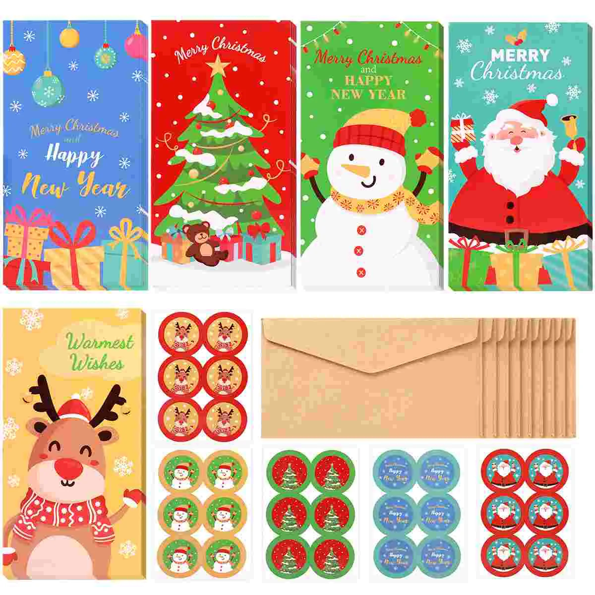 Invitation Card Cartoon Child Gifts for Stocking Stuffers Xmas Money Wallets Christmas Cards with Envelopes Greet