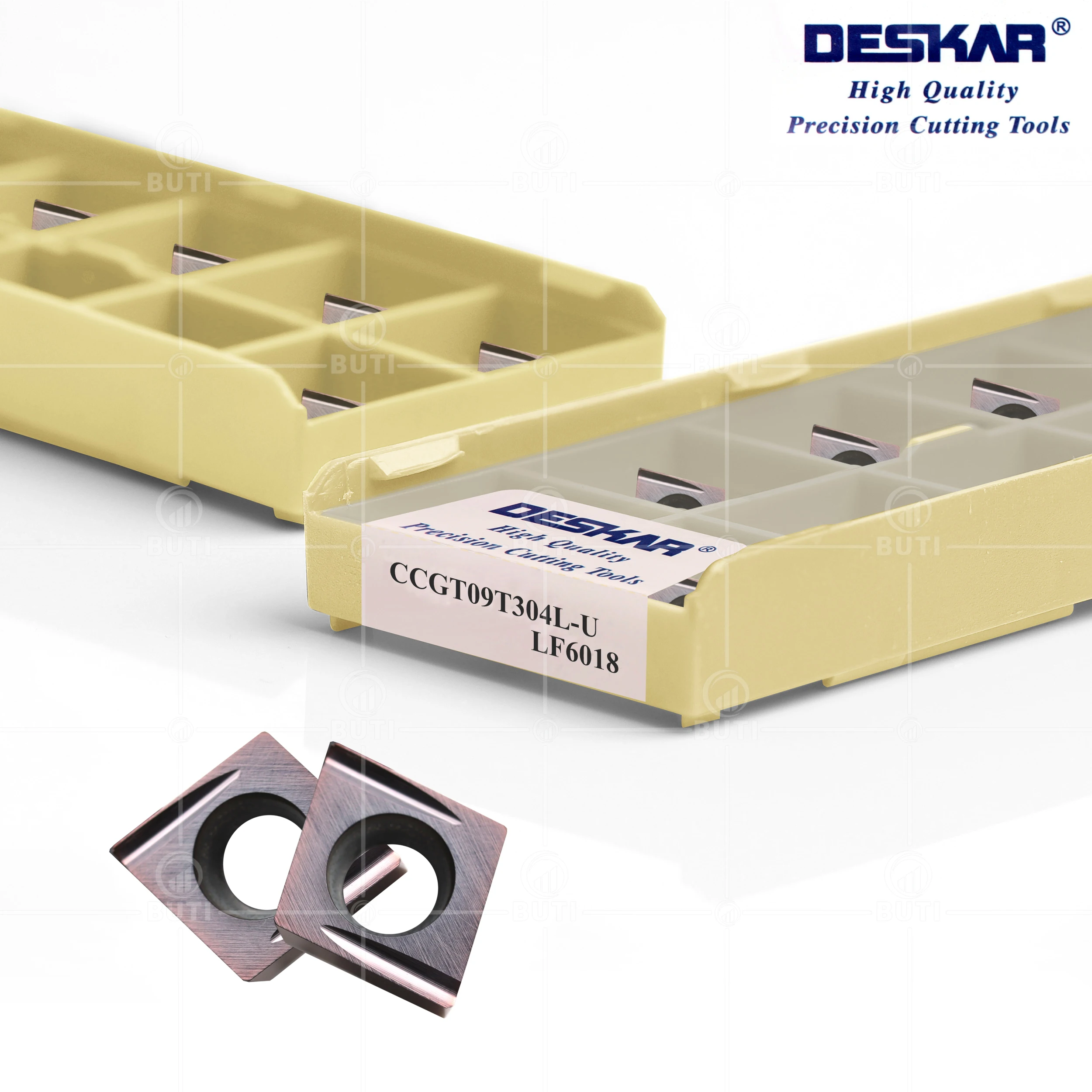 DESKAR 100% Original CCGT09T304R-U LF6018 CCGT09T304L-U LF6018 CNC Lathe Cutter Tools Turning Inserts For Stainless Steel Parts