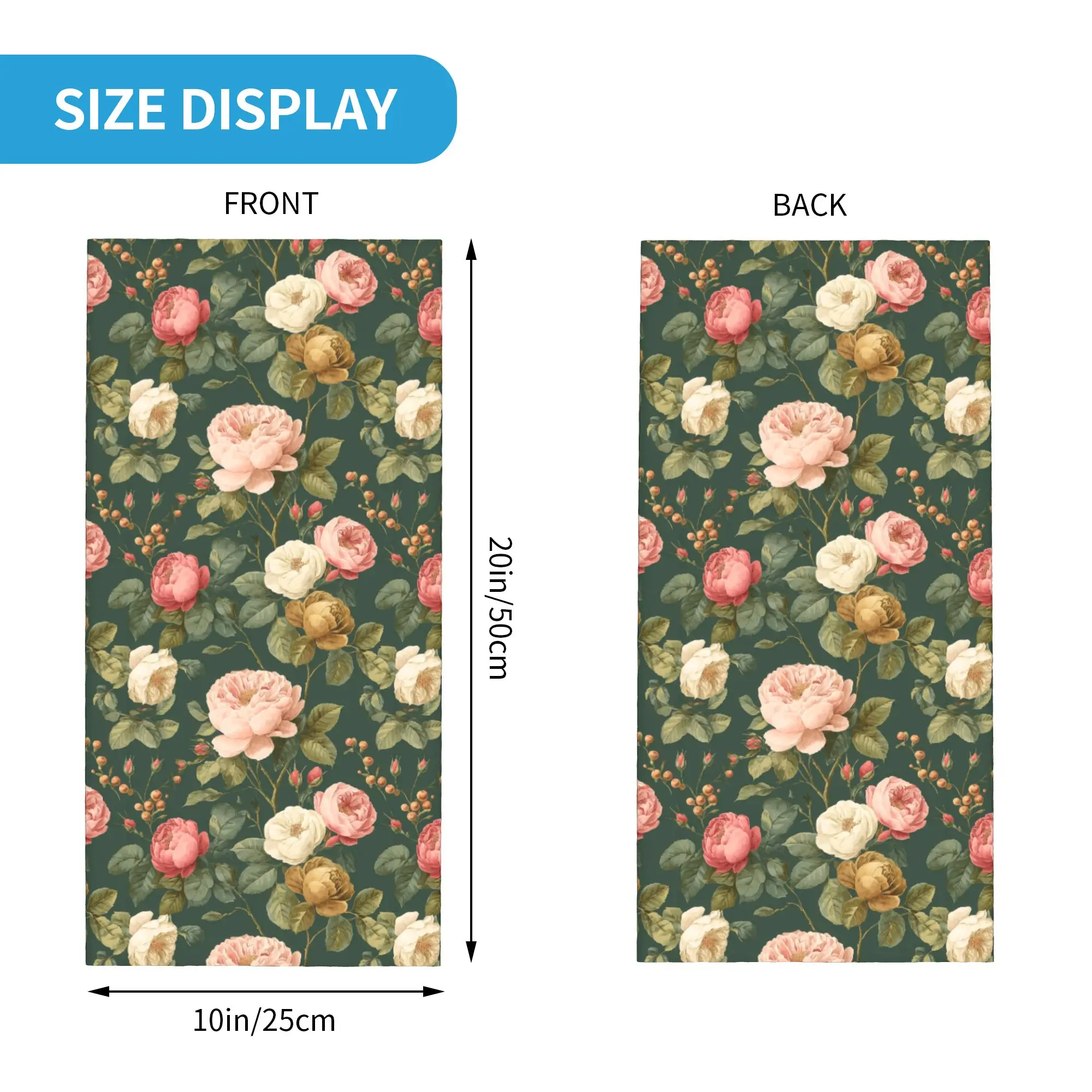 Elegant White Lilies with Green Leaves Bandana Neck Cover Printed Mask Scarf Face Mask Riding Unisex Adult Windproof