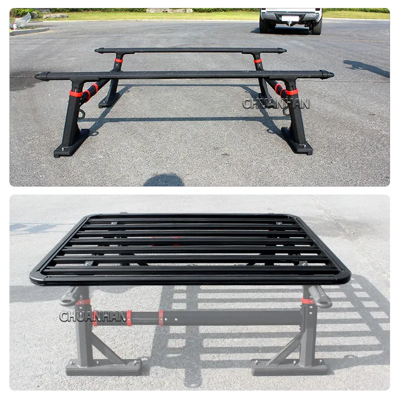 Universal Aluminum Adjustable roof rack platform Cross Bars pickup roll bar for jeep wrangler jk roof rack