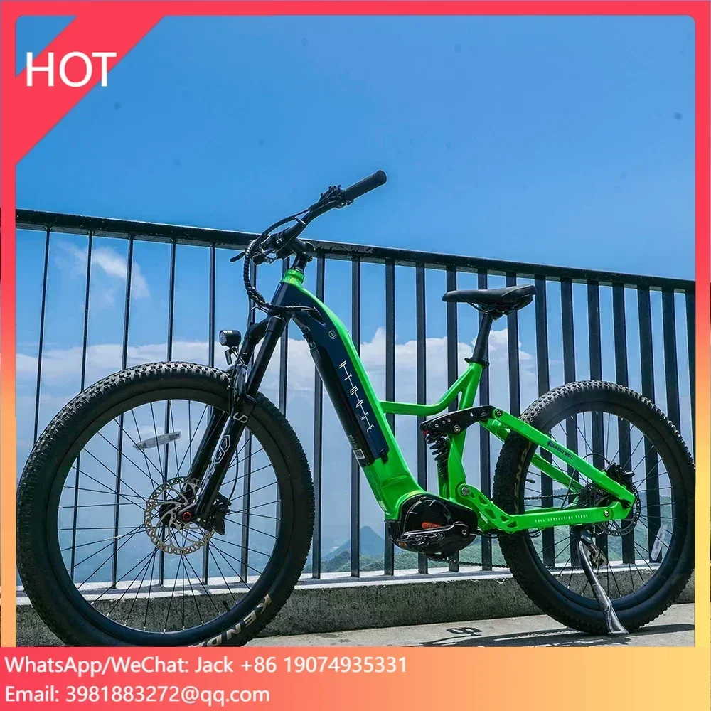 Full Suspension Mountain Bike 8 Speed Customized MTB Bicycle/ 27.5 Dirt Electric Bike/cycle City Ebike
