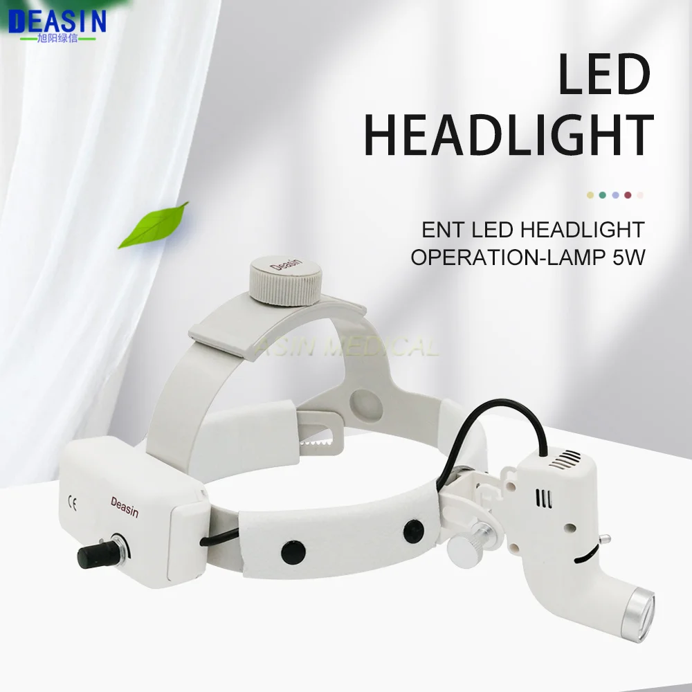 5W Dental LED Head Light Lamp For Binocular Loupes Brightness Spot Adjustable Dental Lab Headlamp Surgical Headlight