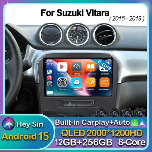 Android 14 Carplay Auto para Suzuki Vitara 2015 2016 2017 2018 2019 Radio de coche reproductor Multimedia unidad principal de vídeo estéreo WiFi + 4G BT