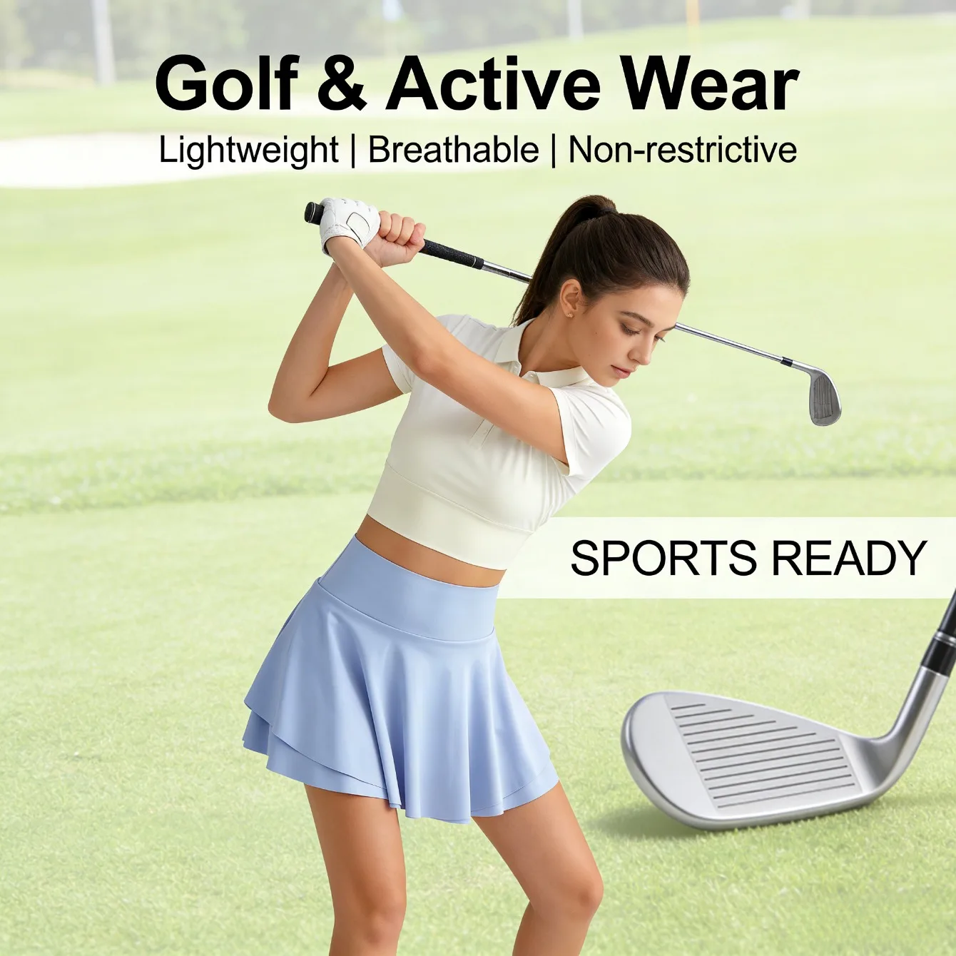 

Женская юбка для фитнеса «два в одном», брюки с высокой талией, тонкие, крутые, дышащие, для йоги, бега, полный размер, доступны