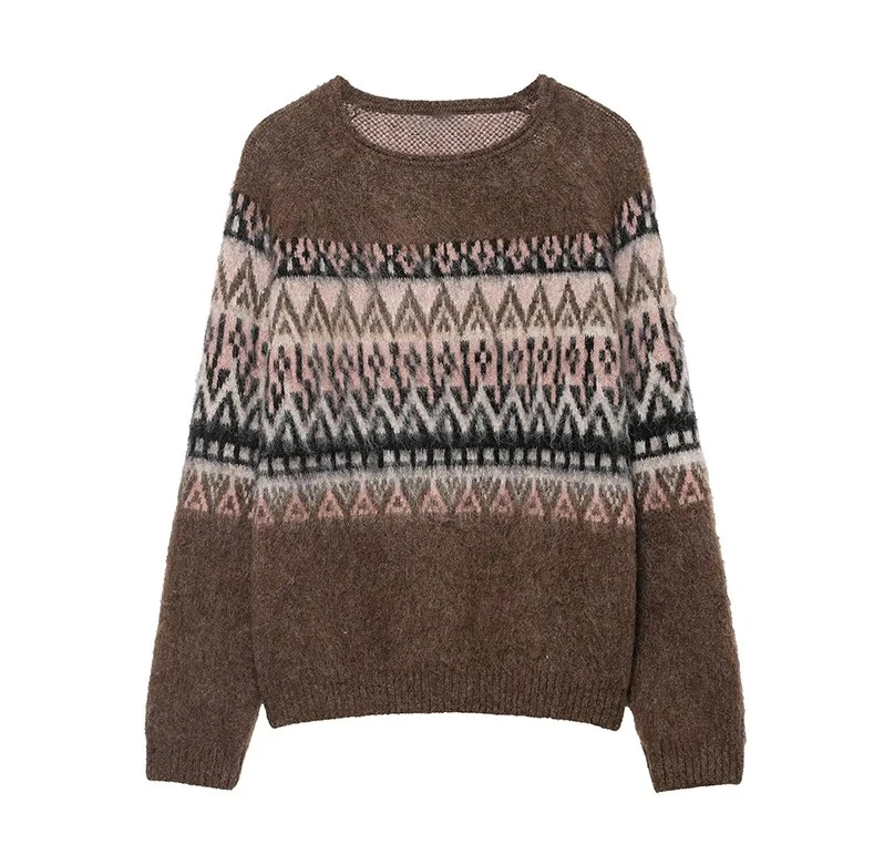 

Check Diamond Knitted Women's Turtleneck Sweater Fashion Loose Long Sleeve Warm Female Pullover 2025 Autumn Commute Jumper Tops