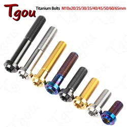 Tgou Titanium Bolt M10x20 25 30 35 40 45 50 60 65mm 1.25/1.5 Pitch Plummer Head  Torx T45  for Motorcycle Car
