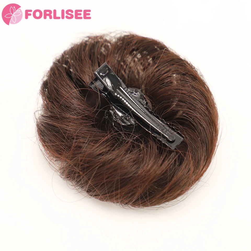 FORLISEE Synthetic Ancient Style Children\'s Hair Accessories Ball Head Wig Bag Wig Ring Bun Flower Hairpin Straight Hair Bag