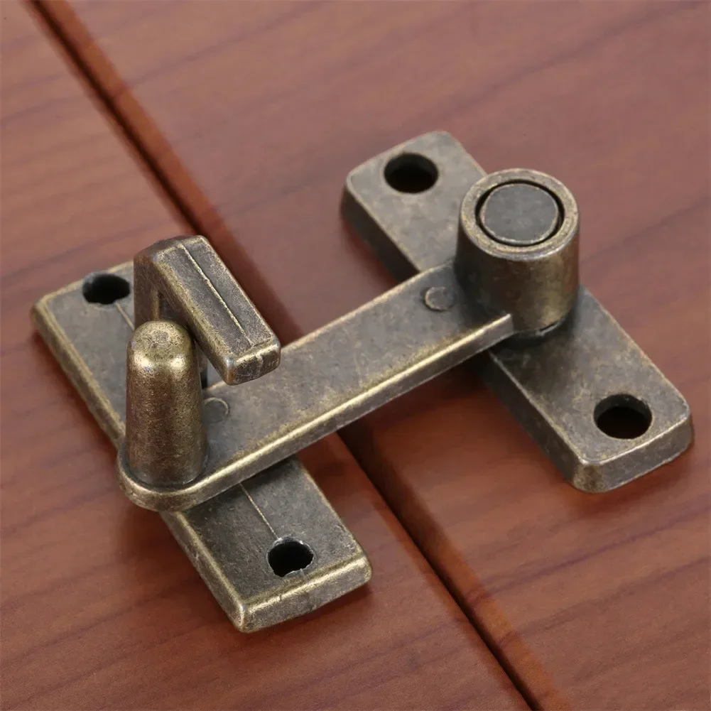 Door Latch Latch Bolt Sliding Door With Screws 56*49mm Bronze Garages Gardens Hotels Kitchens Lock Metal Offices