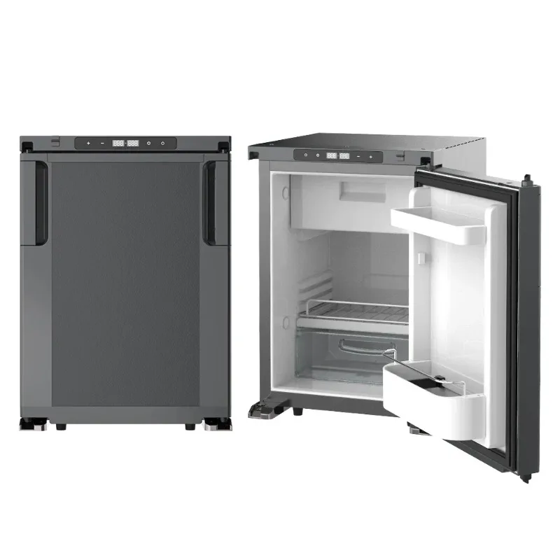 R85 12v Rv Frigoríficos Mini refrigerador de coche para Rv Barco Compresor de doble uso Refrigerador de coche portátil