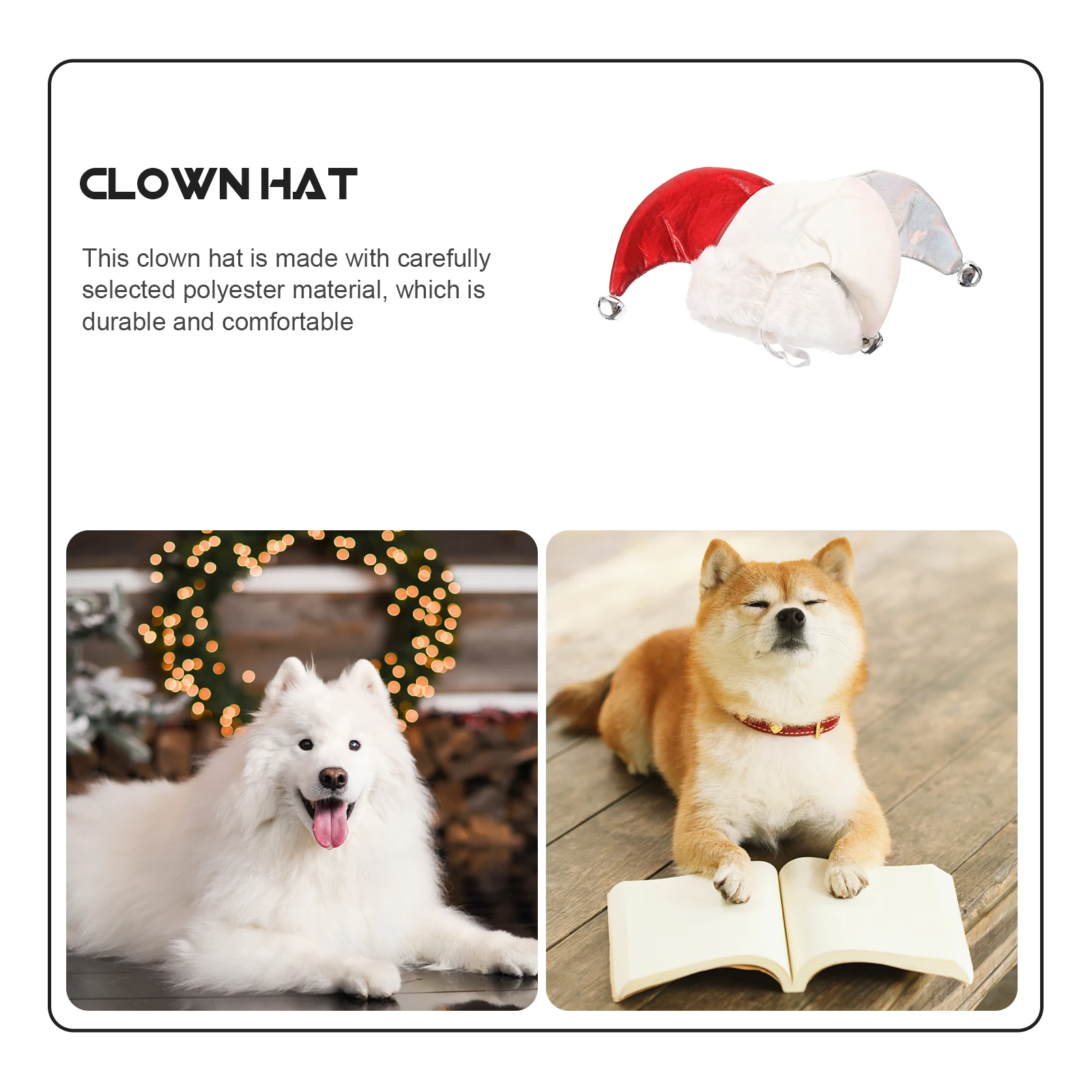 

Purple Clown Hat Jewelry Dog Accessories Costume Polyester Novelty Cap Halloween