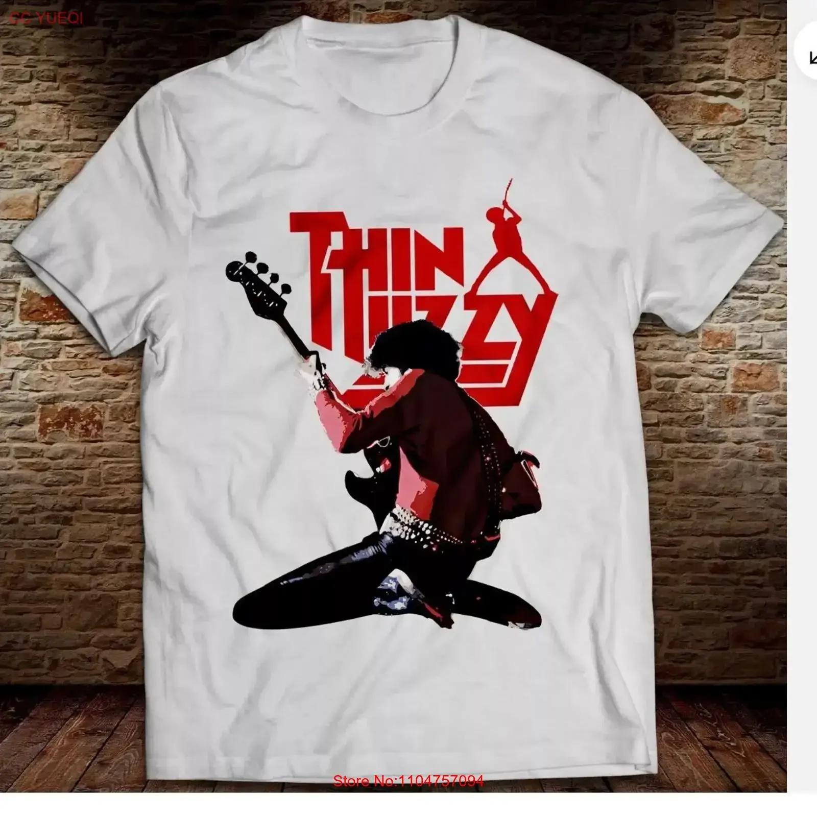 Rare Thin Lizzy Band White Cotton All Size To 4XL T Shirt Adults vintage Washed designer clothes Comfortable Breathable Unisex