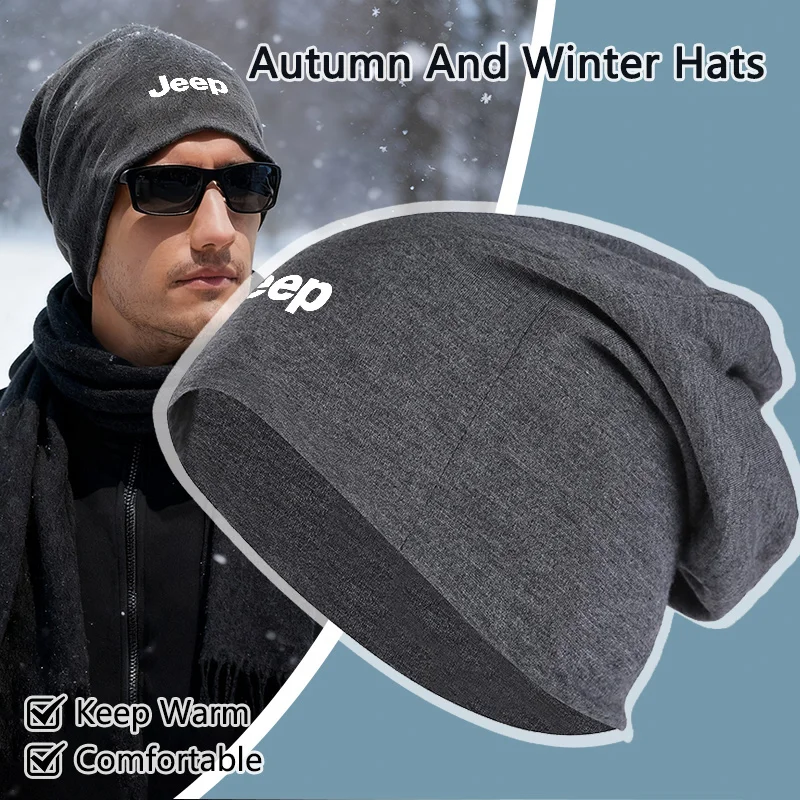 قبعة محبوكة دافئة الهيب هوب بونيه قبعة الخريف الشتاء في الهواء الطلق قبعة صغيرة الكبار ل Jeep Renegade البوصلة جراند شيروكي رانجلر jk