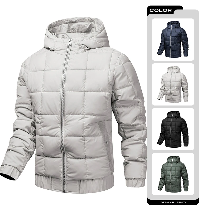 New men's high-quality, fashionable, cool, trendy, versatile business casual, light, loose and warm cotton-padded jacket