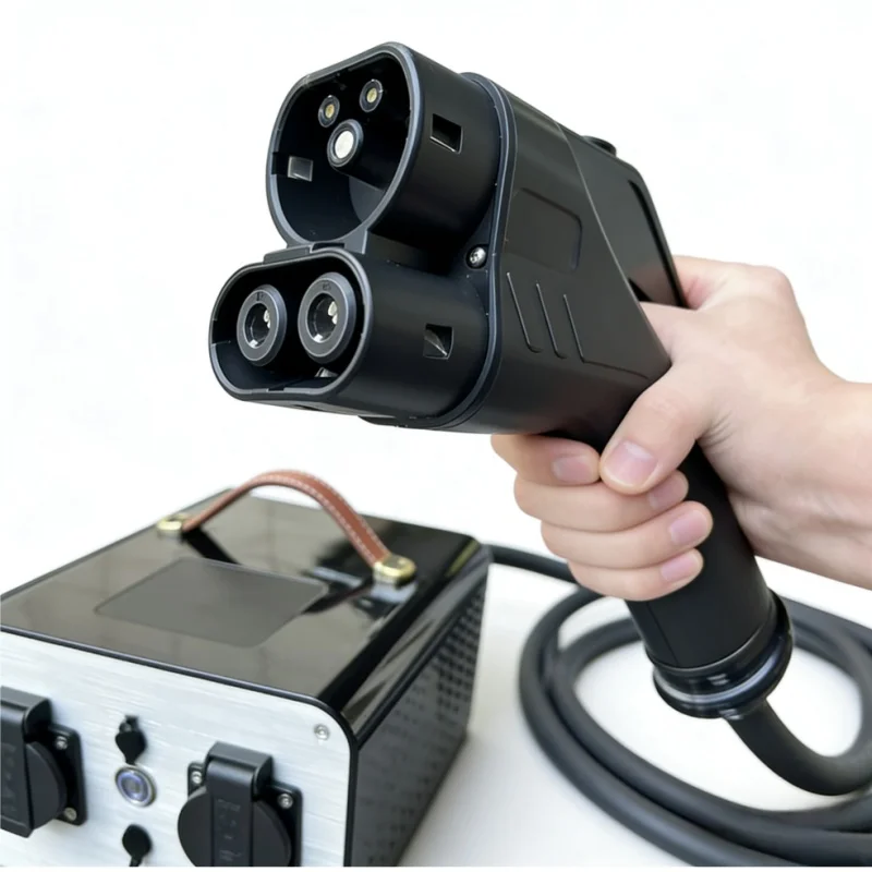 ZKYC FDB007 OEM/ODM New Design DC 5kW V2L Unloader with CCS2 DC Charging Plug 140CM Cable Portable Discharge for EV Car
