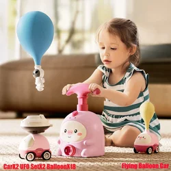 Kids Montessori Toy Rocket Balloon Launcher Toys Educational Inertial Air Power Balloon Car Science Hobbies Gifts for Child