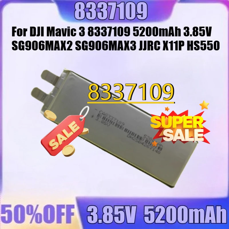 

New 8337109 5200mAh 3.85V Battery for DJI Mavic 3 SG906MAX2 SG906MAX3 JJRC X11P HS550 8333106 UAV Replace Battery Cell
