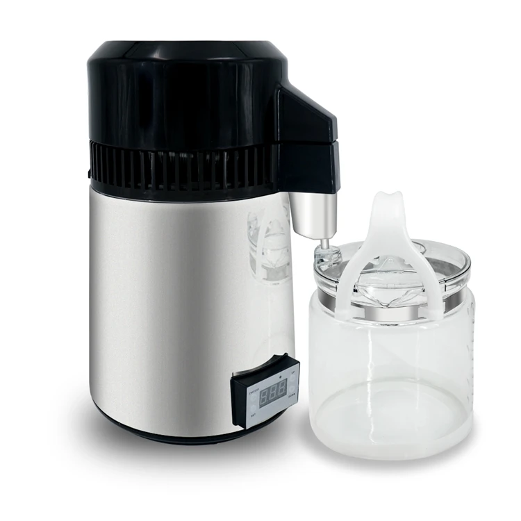 Purificateur d'Eau Pure en Acier Inoxydable, Machine à Filtre, Distillateur de Cuisine, D08 Pro 1L/H, 4L, 800W