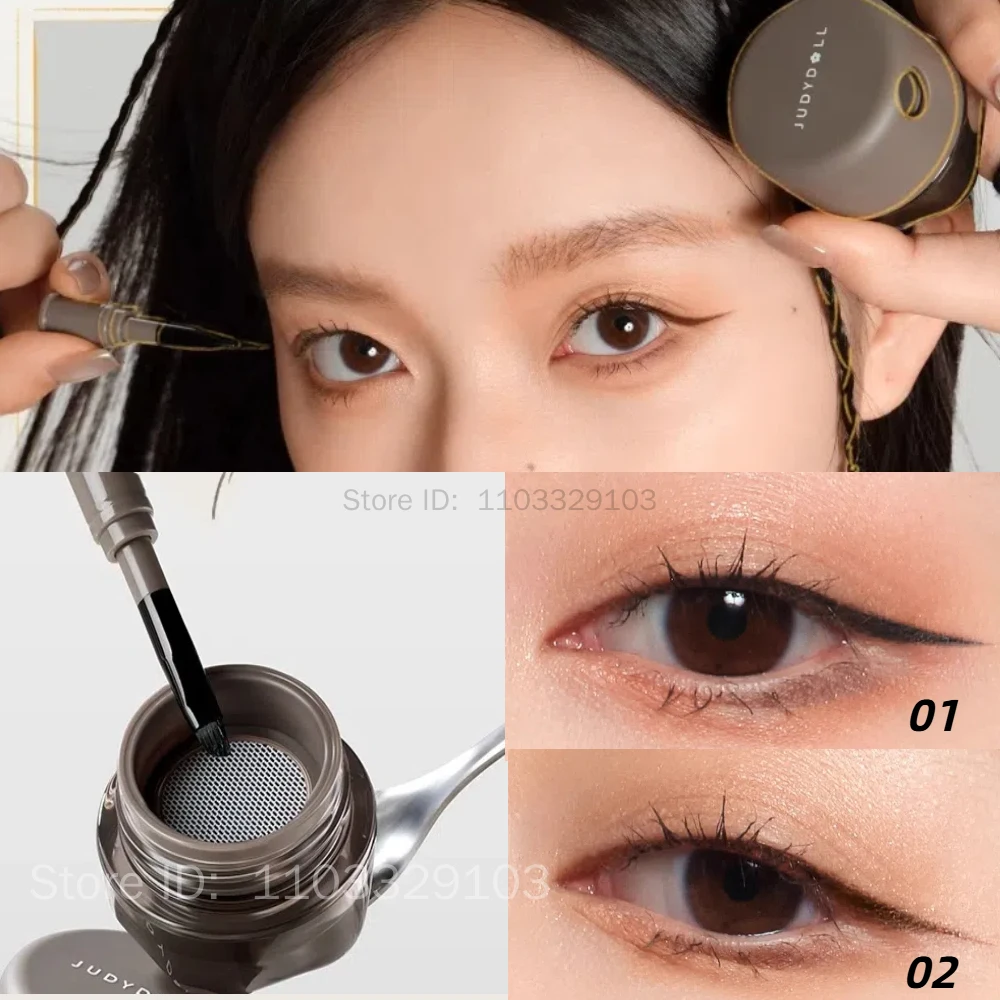 Judydoll-delineador de ojos en Gel, lápiz delineador de ojos negro y marrón, resistente al agua, a prueba de manchas, larga duración, secado rápido, maquillaje de ojos cosmético