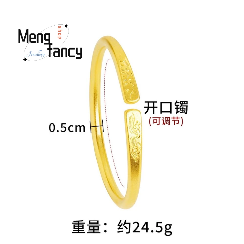 Vietnam Sand Gold Blessing Open Fashion Popular Simple Peace Joy Bangle Jewellery Women\'s Personalized Best Selling Holiday Gift