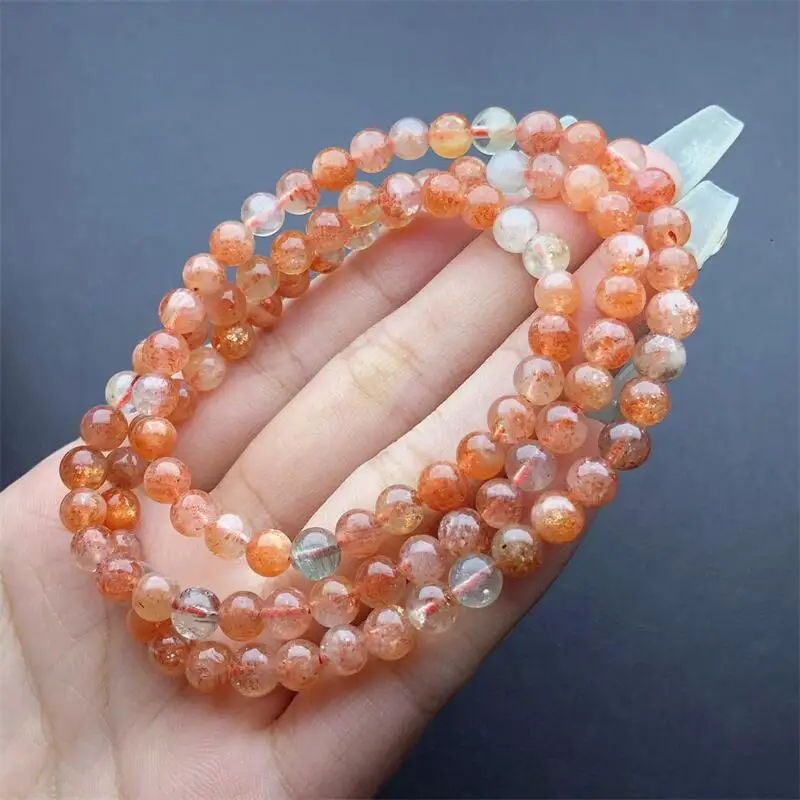 5.5MM Natural Arusha Quartz Triple Circle BraceletFashion Personalized Gemstone Men Women Holiday Gift 1PCS