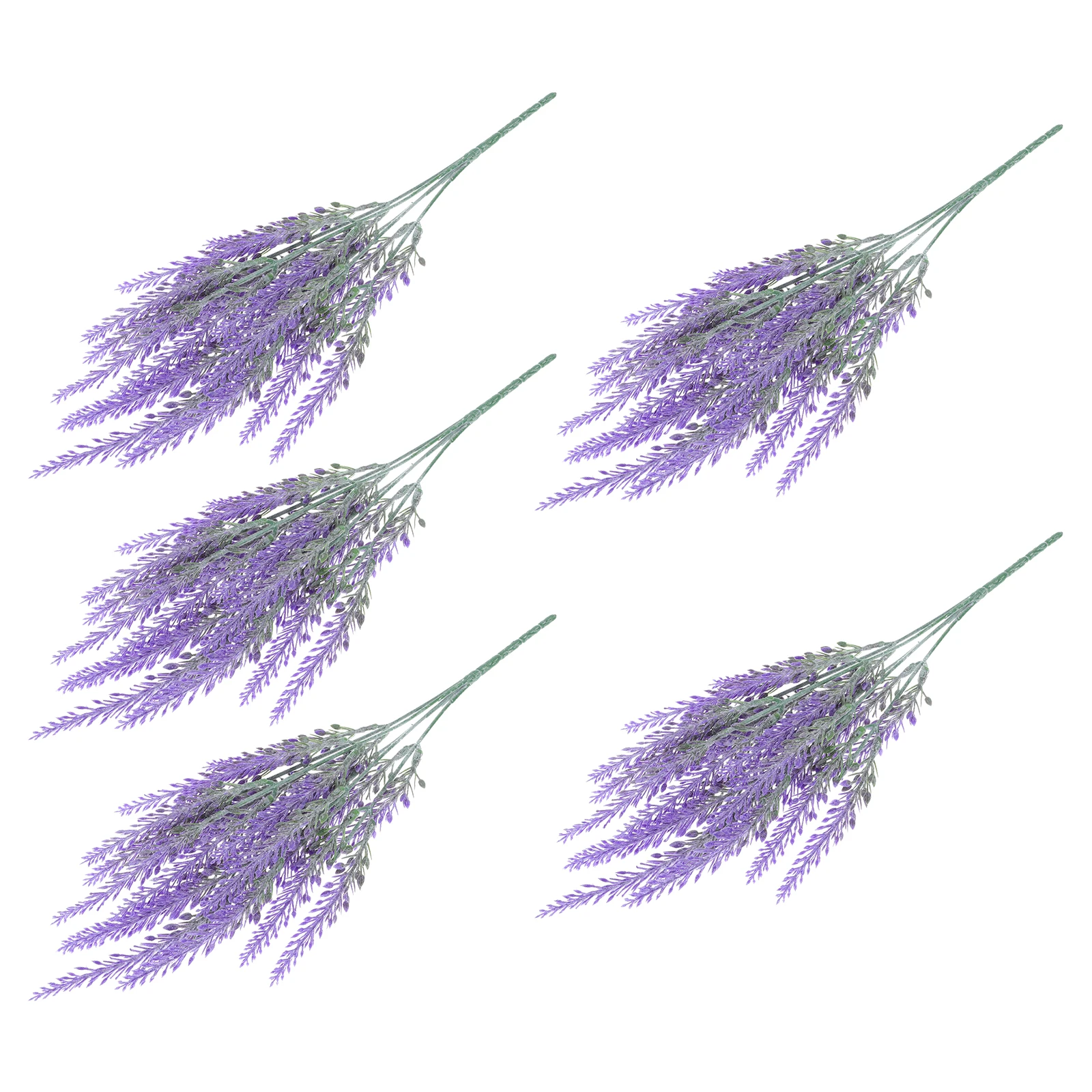 

5pcs Simulation Lavenders Artificial Arrangement Branches Decorative Purple Plants Vase Decorations Plastic Flowers Home Office