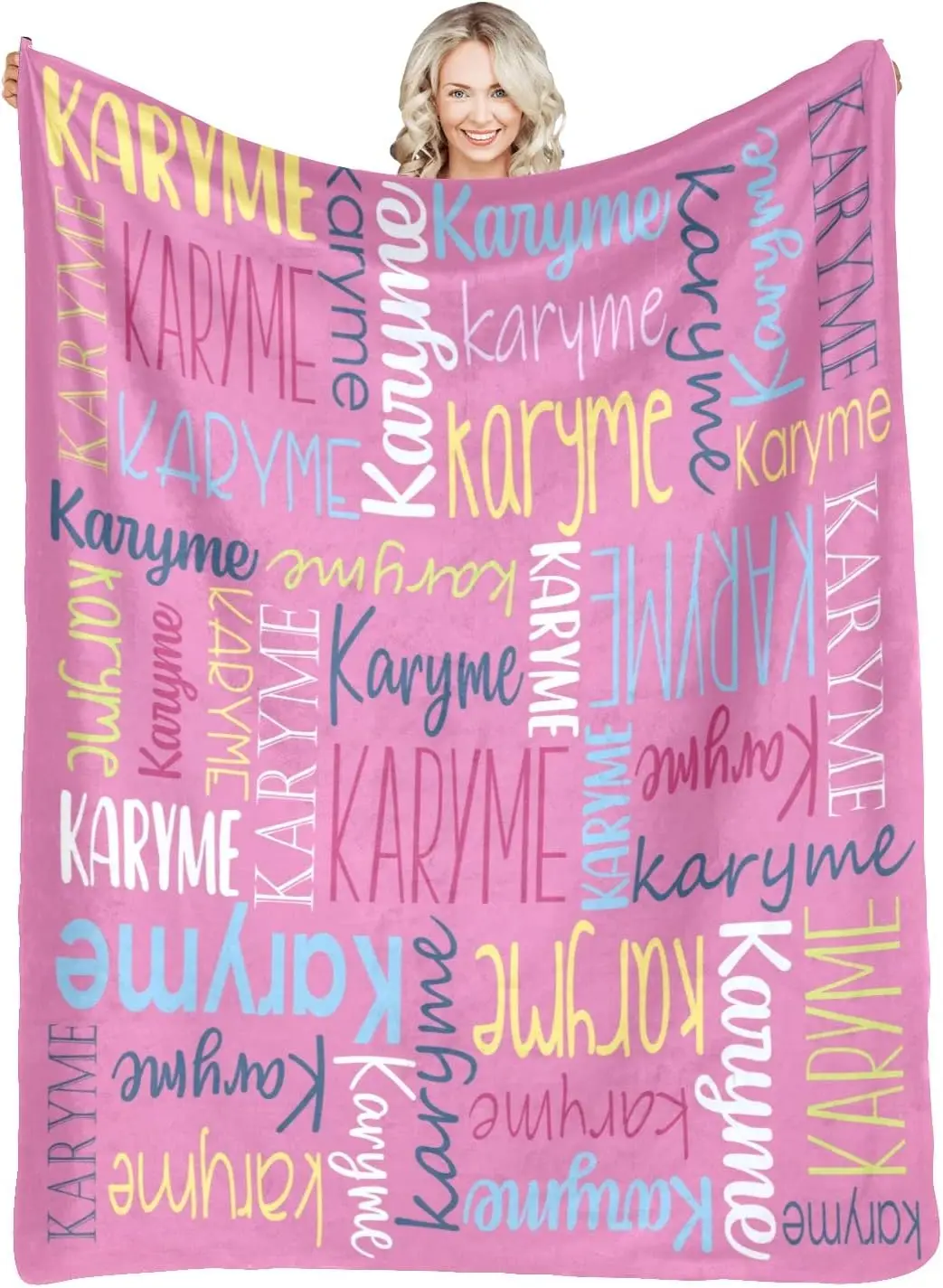 Personalized Blankets with Names Baby Gifts for Girls Boys Custom Soft Fleece Name Blanket for Kids and Adults
