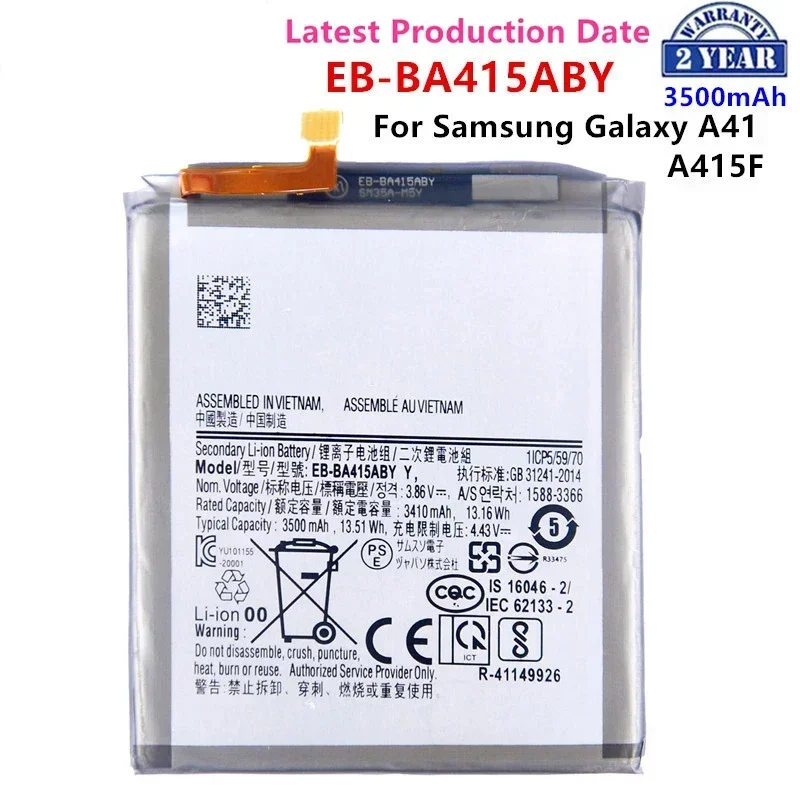 

Brand New EB-BA415ABY 3500mAh Replacement Battery For Samsung Galaxy A41 A415 A415F Mobile Phone Batteries