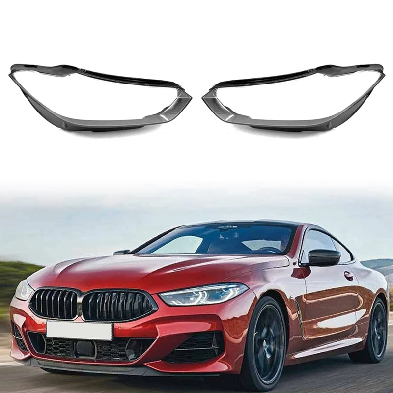 

For BMW 8 Series G15 2019-2022 Lampshade Front Headlight Cover Transparent Head Light Lamp Shell Lens