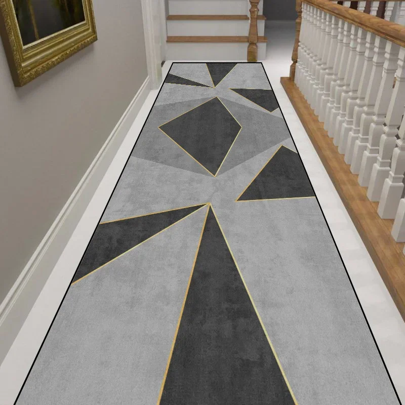 VIKAMA – tapis nordique Simple à longues bandes géométriques, tapis d'entrée de couloir, tapis de couloir d'escalier, décoration de la maison