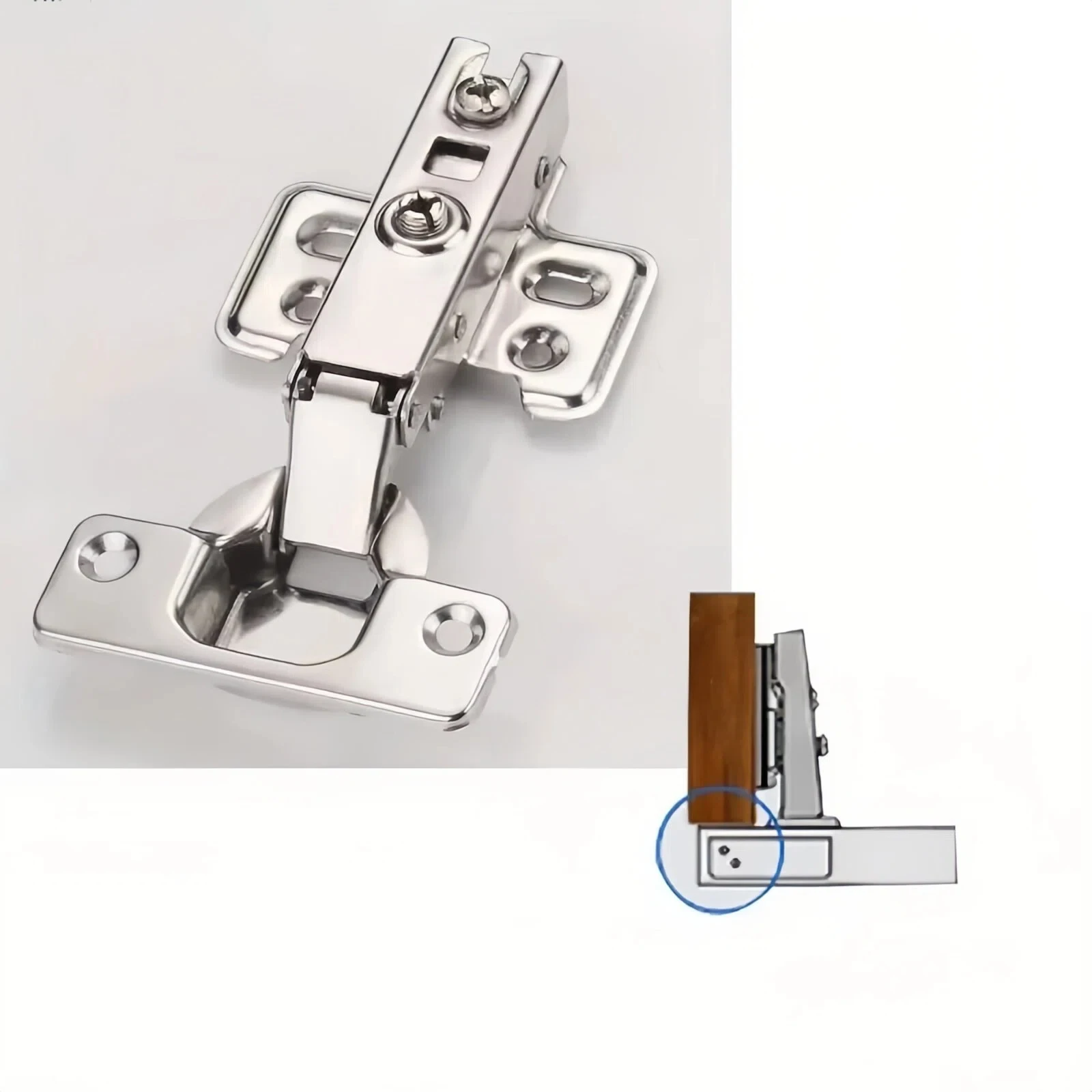 1PC Cupboard Door Hinges Damper Buffer Soft Close Cabinet Cupboard Door Furniture Hardware view 4