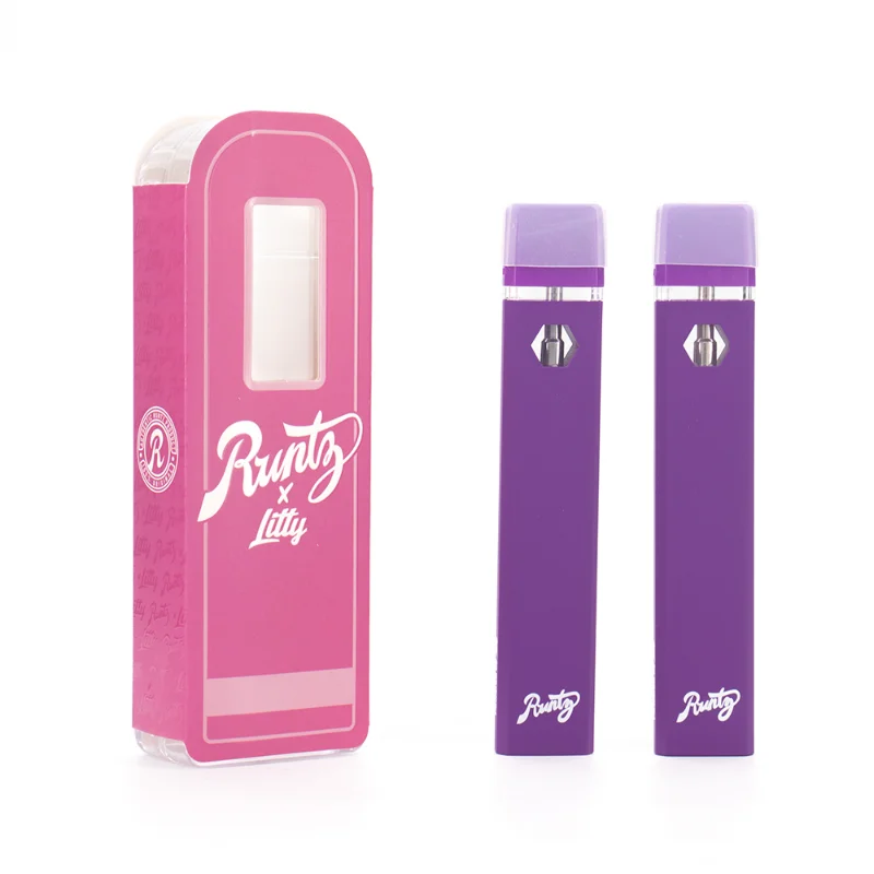 Imagem -06 - Caneta Runty x Litty Vape Kit Vaporizador Runtz Bateria Recarregável 280mah Cartuchos de Óleo Grosso Vazios 1ml com Caixa Plástica 10 Pcs