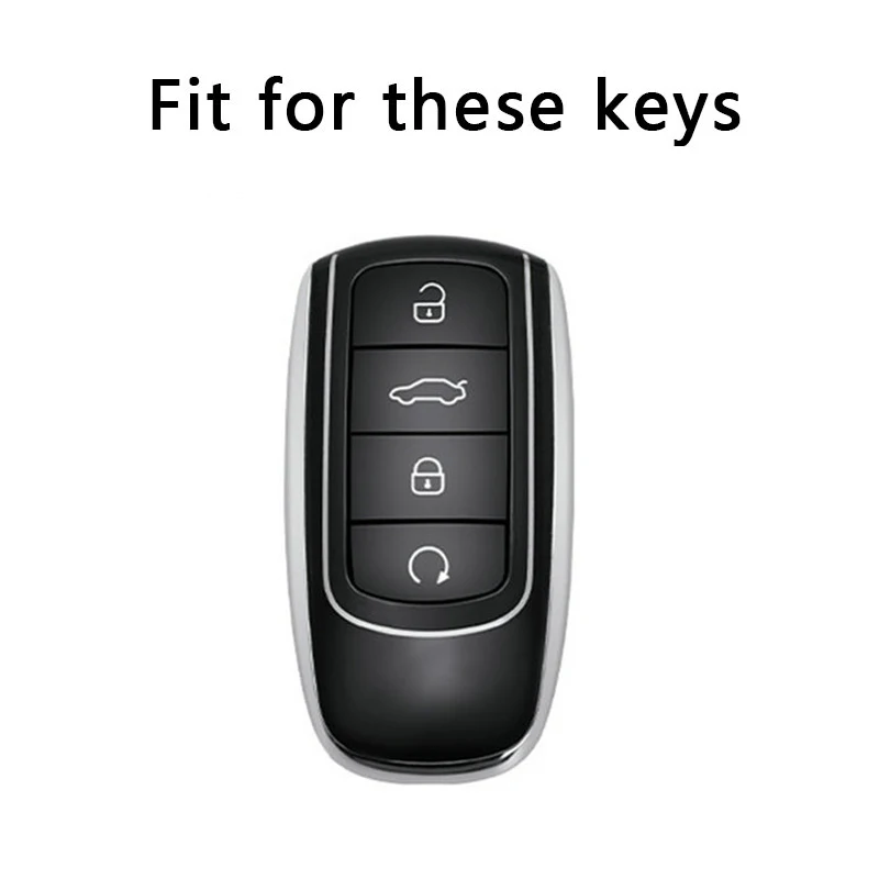 TPU Car Key Shell Fob Holder Key Cover Case For Chery Tigo 7 8 Pro Max Omoda C5 Tigo 7 8 Plus Arrizo 5 Plus Accessories