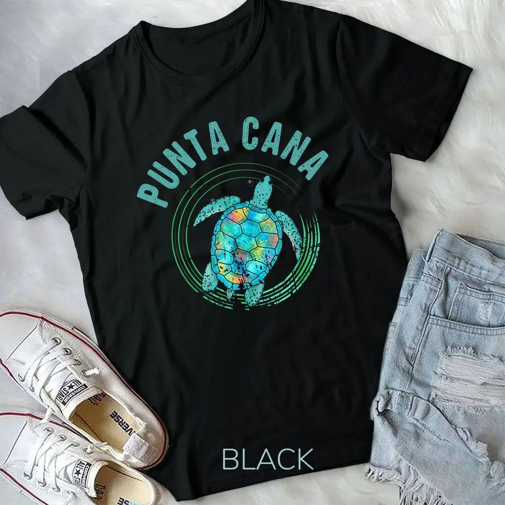 Punta Cana 2022 Beach - Sea Turtle Illustration Gift Unisex T-shirt High Quality 100%Cotton Short Sleeve