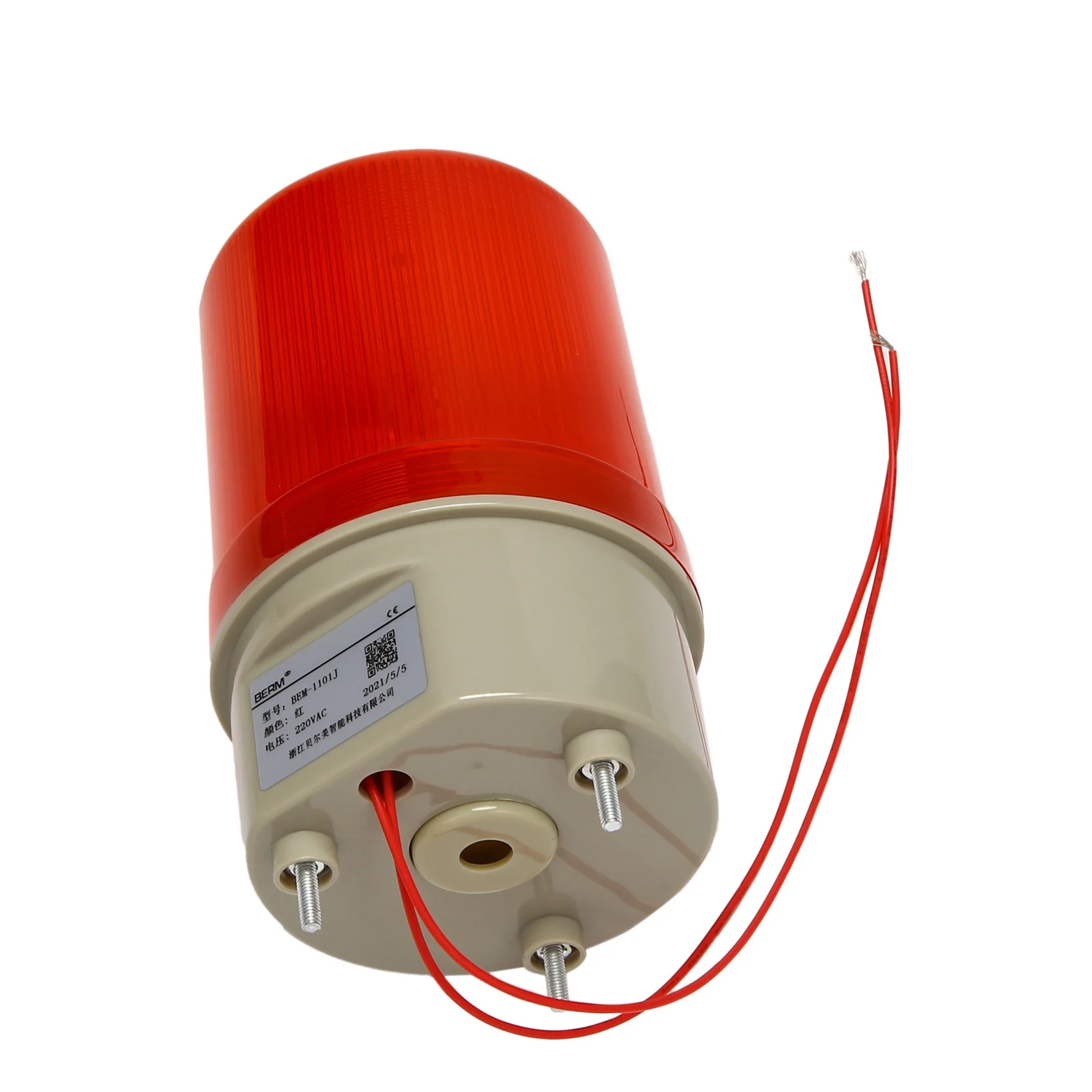 

Winter Essential 5X Industrial Flashing Sound Alarm Light,BEM-1101J 220V Red LED Warning Lights System Rotating Light