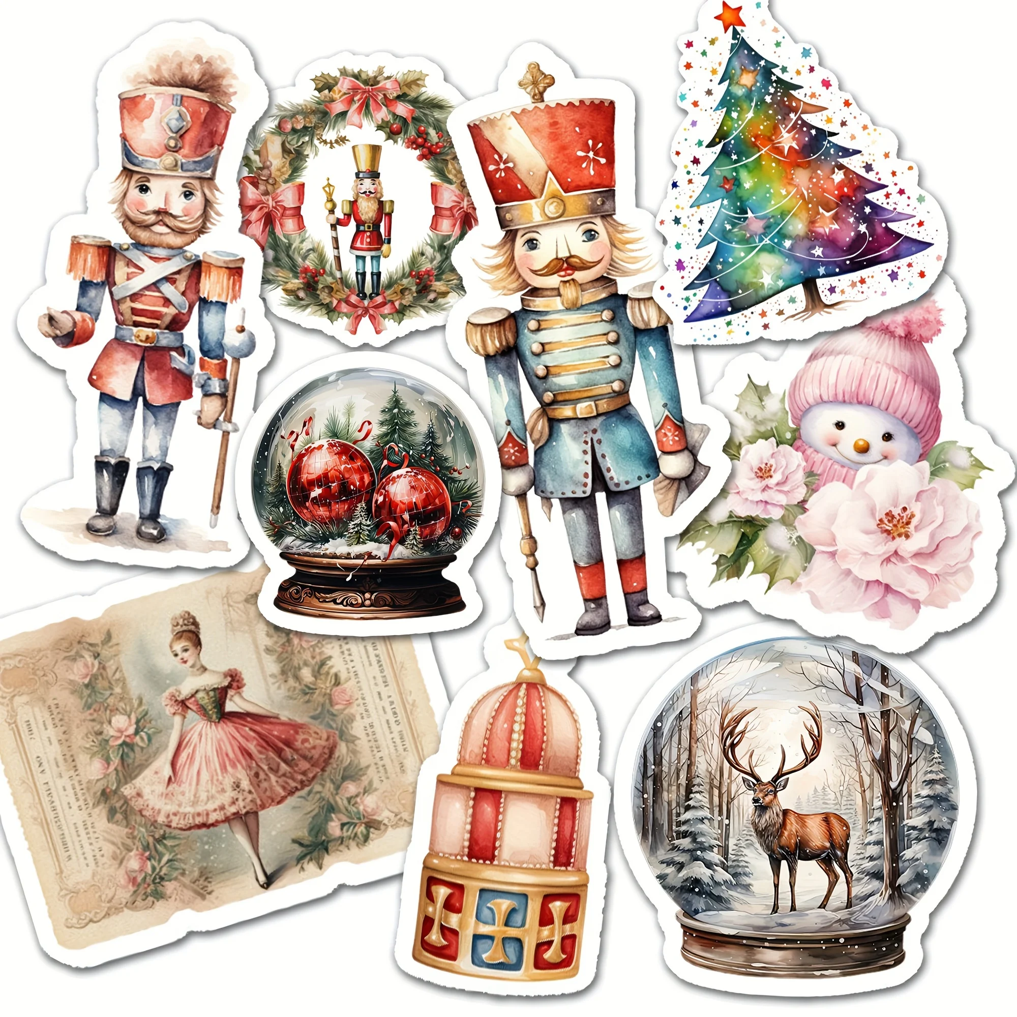 99 Stück Tier-Weihnachtsflaschen-selbstklebende Aufkleber, für Scrapbooking-Zubehör, Junk Journals, Weihnachtsdekoration – Detail 5