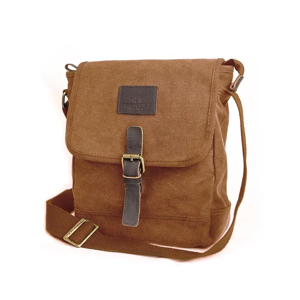 

Canvas Messenger Bag Small Crossbody Bag Casual Travel Working Tools Bag Shoulder Bag Hold Phone Handset Anti Theft | Small,