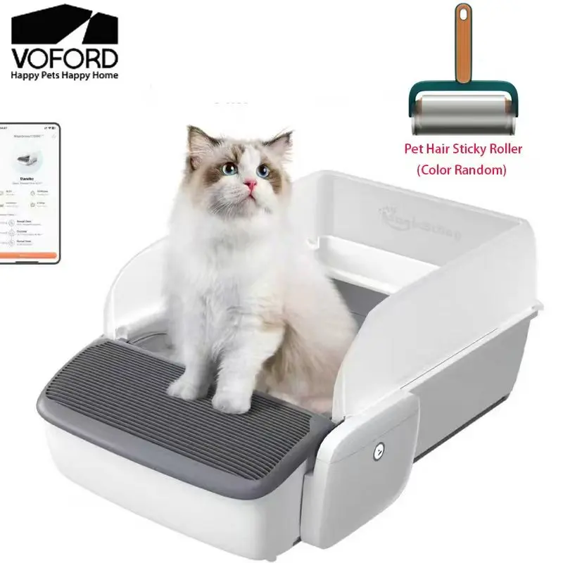 

Intelligent Cat Litter Box Automatic Self-cleaning Cat Bedpans Scooping Open Semi-enclosed Cats Toilet Oversized Pet Supplies